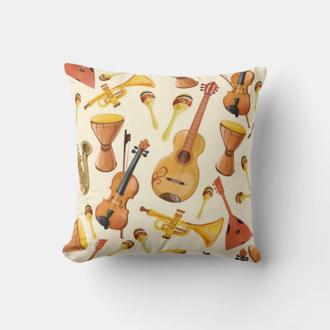 Cojín Decorativo Patrón musical (Anverso)