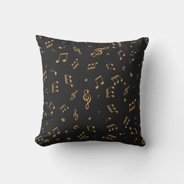 Cojín Decorativo Patrón musical (Anverso)