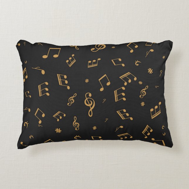 Cojín Decorativo Patrón musical (Anverso)