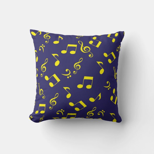 Cojín Decorativo Patrón musical (Anverso)