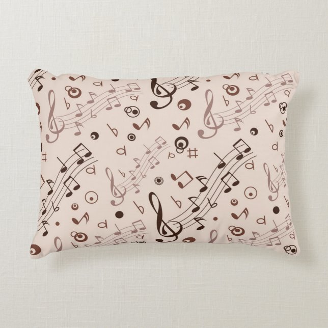 Cojín Decorativo Patrón musical (Anverso)
