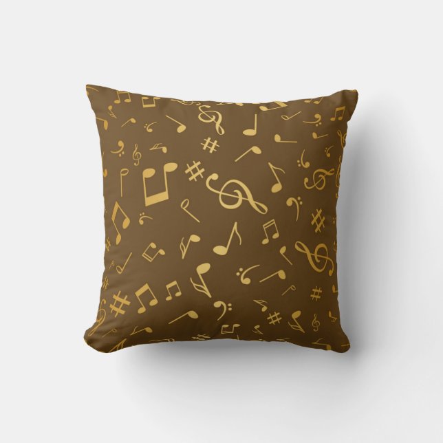 Cojín Decorativo Patrón musical (Anverso)