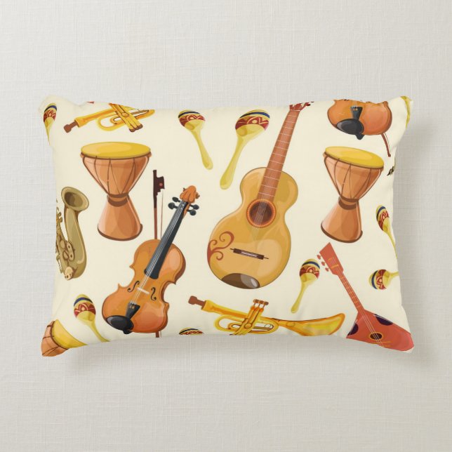 Cojín Decorativo Patrón musical (Anverso)