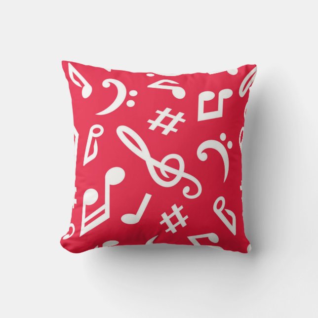 Cojín Decorativo Patrón musical (Anverso)