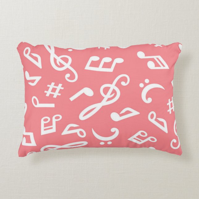 Cojín Decorativo Patrón musical (Anverso)