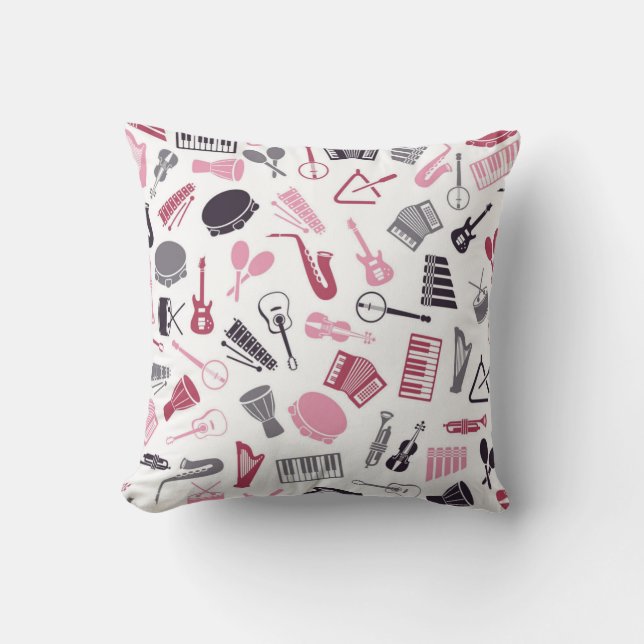 Cojín Decorativo Patrón musical (Anverso)