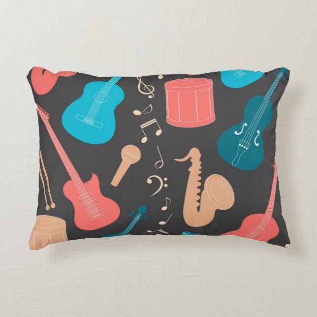 Cojín Decorativo Patrón musical (Anverso)
