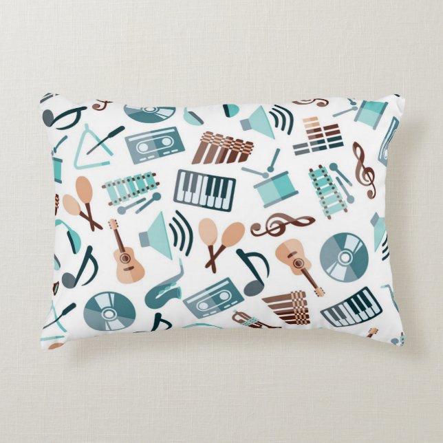 Cojín Decorativo Patrón musical (Anverso)