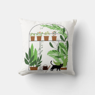 Cojín Decorativo Patrón natural, invernadero, jardinería. Alambre