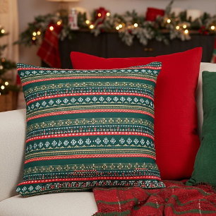 Cojín Decorativo patrón navideño nórdico