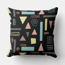 Patrón negro de formas geométricas