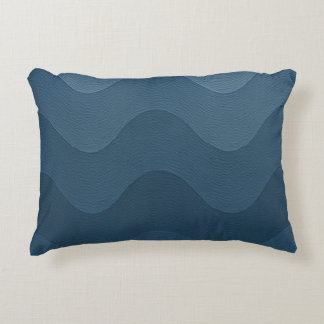 Cojín Decorativo Patrón ondulado azul inspirado