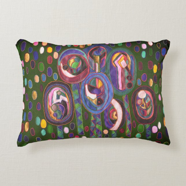 Cojín Decorativo Patrón ovalado (Anverso)