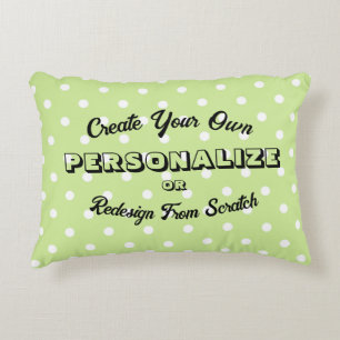 Cojín Decorativo Patrón Pastel Polkadots - Verde Lime