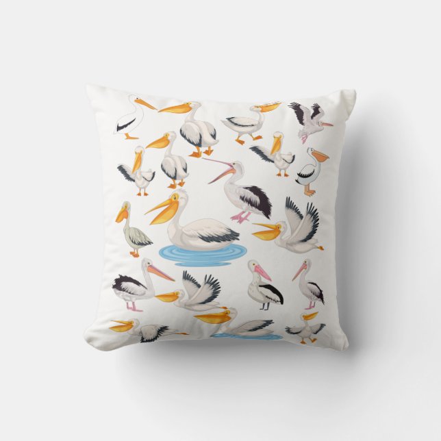 COJÍN DECORATIVO PATRÓN PELICANO (Anverso)