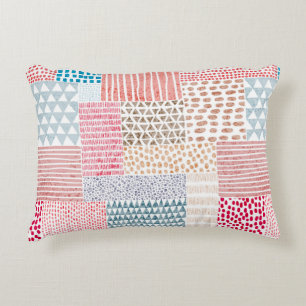 Cojín Decorativo Patrón perfecto en el estilo de los parches. d) Si