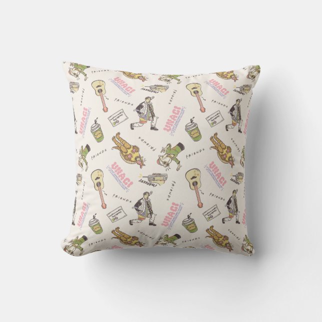 Cojín Decorativo Patrón Personalizado de FRIENDS™ Tan (Anverso)