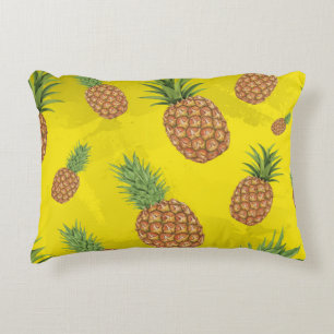 Cojín Decorativo Patrón pino-manzana acuarela 3