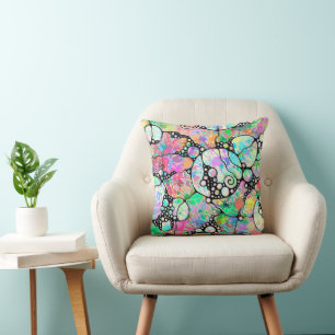 Cojín Decorativo Patrón Pintado A Mano Y Digitalmente Art. 31