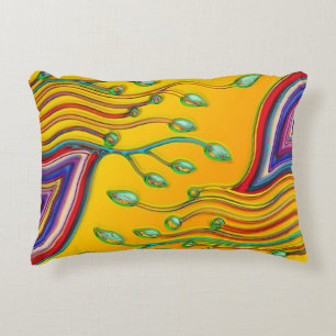 Cojín Decorativo Patrón Pintado A Mano Y Digitalmente Art 9