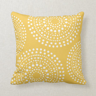 Cojín Decorativo Patrón primitivo del boho mosaico amarillo