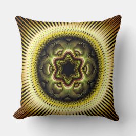 Cojín Decorativo Patrón psicodélico soleado brillante