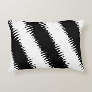 Cojín Decorativo Patrón rayado de zigzag negro de Guay