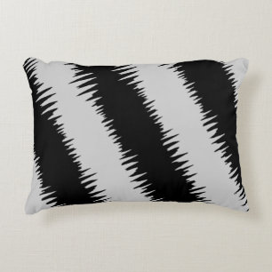 Cojín Decorativo Patrón rayado de zigzag negro de Guay