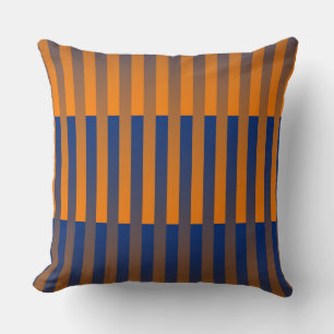 Cojín Decorativo Patrón rayado púrpura naranja