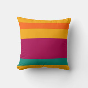 Cojín Decorativo Patrón rayado retro colorido