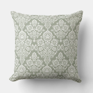 Cojín Decorativo Patrón real de Damasco clásico y elegante