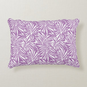 Cojín Decorativo Patrón repetitivo de hoja tropical de color púrpur