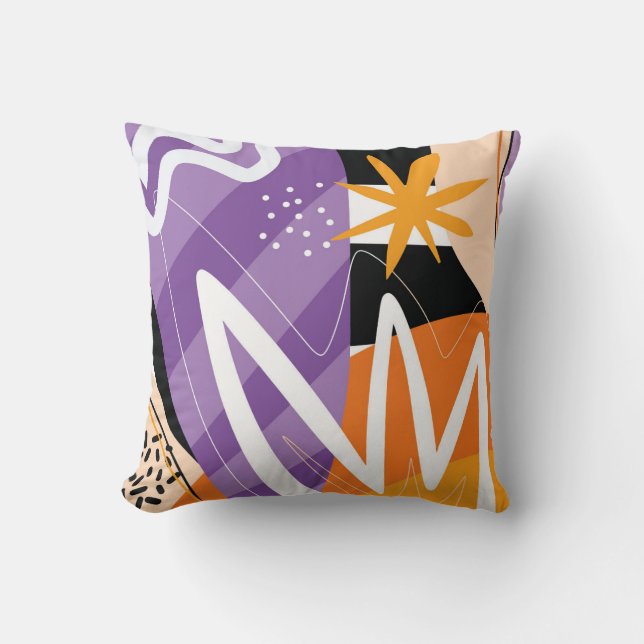 Cojín Decorativo Patrón resumen muy divertido (Anverso)