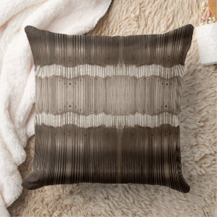 Cojín Decorativo Patrón Resumen Único Marrón y Beige