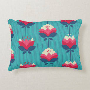 Cojín Decorativo Patrón retro floral sin costuras.