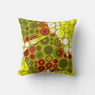 Cojín Decorativo Patrón Retro Fresco Colorido Resumen Arte - Pillow
