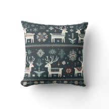 Patrón retro nórdico de renos