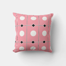 Cojín Decorativo Patrón retro rosa
