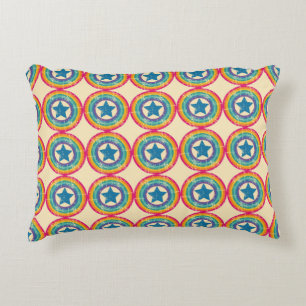 Cojín Decorativo Patrón retro sin foco. Textura con círculos y s