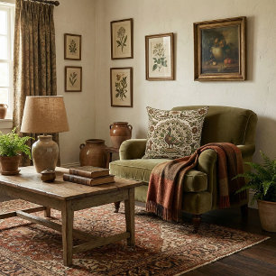 Cojín Decorativo patrón retro único motivos orientales vintage 