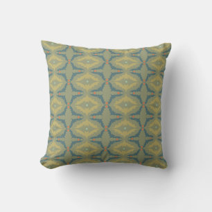 Cojín Decorativo Patrón Retro Vintage Verdoso