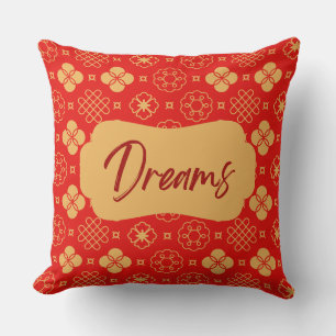 Cojín Decorativo Patrón rojo amarillo