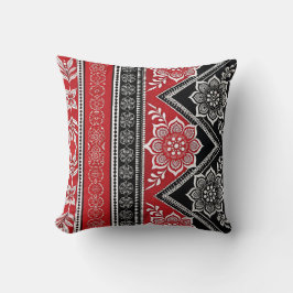 Cojín Decorativo Patrón rojo arrojar Pillow