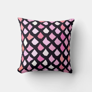 Cojín Decorativo Patrón rojo de lavanda púrpura rosa