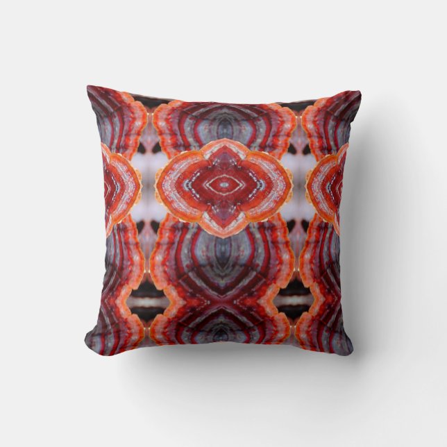 Cojín Decorativo patrón rojo y blanco (Anverso)