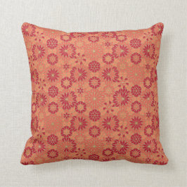 Cojín Decorativo Patrón rojo y naranja