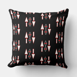 Cojín Decorativo Patrón rojo y negro, inspiración de tendencia