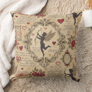 Cojín Decorativo Patrón romántico de Cupido de Vintage (9)