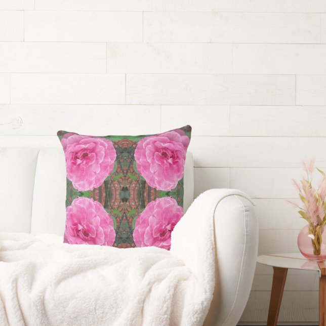 Cojín Decorativo Patrón rosa (Sofá)
