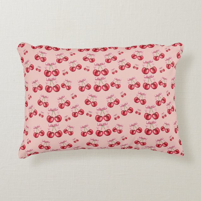 Cojín Decorativo Patrón Rosa Flor de Cerezo (Anverso)